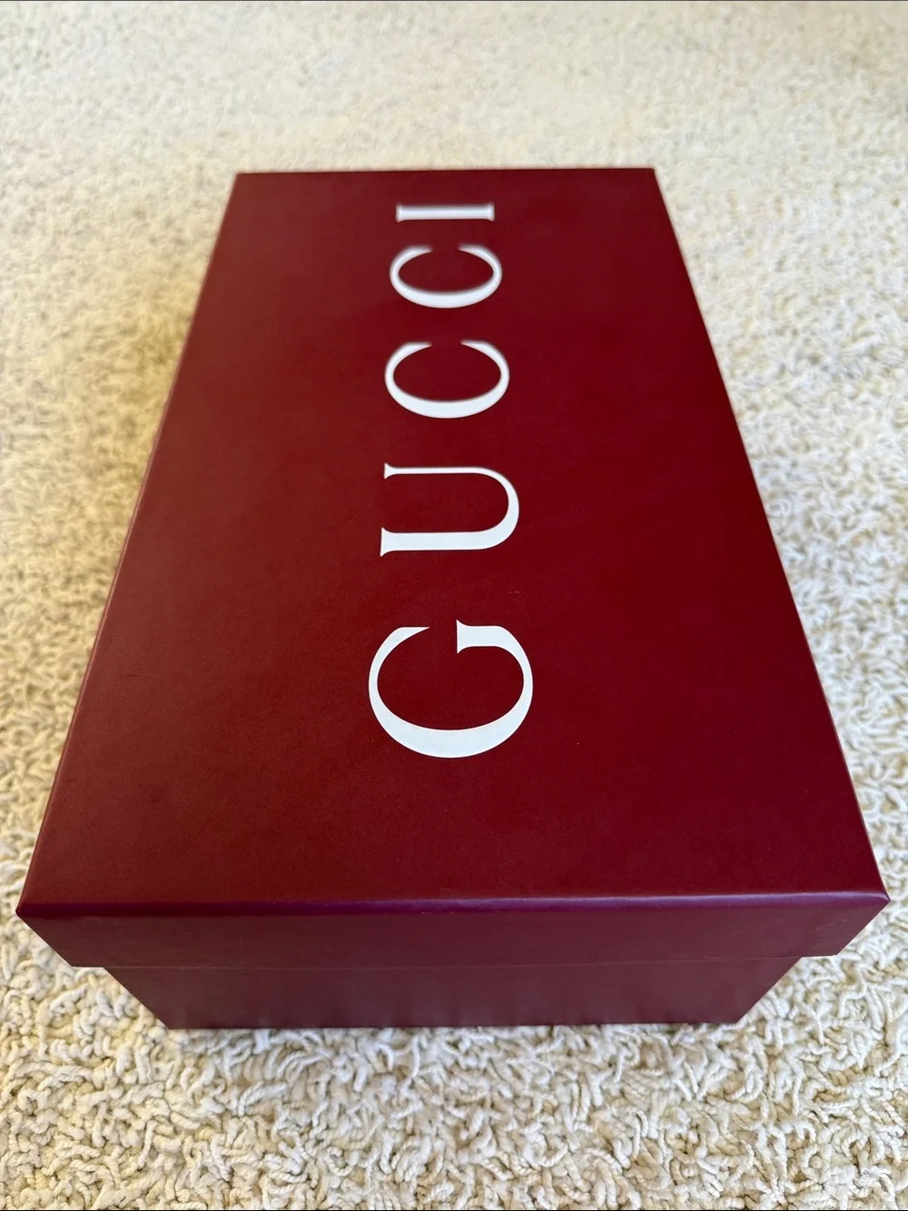 Gucci Wine Red Box with White Logo